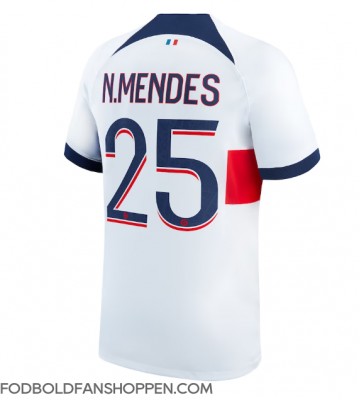 Paris Saint-Germain Nuno Mendes #25 Udebanetrøje 2023-24 Kortærmet